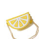 Women PU Leather Orange Watermelon Fruit Shoulder Bag Chain Strap Phone Crossbody Bags