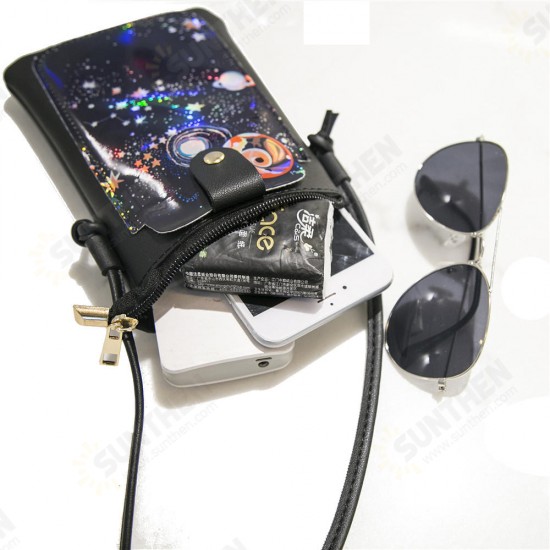 Women PU Mini Card Holder Coin Purses Crossbody Bag Handbags Phone Bag