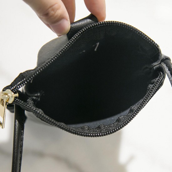 Women PU Mini Card Holder Coin Purses Crossbody Bag Handbags Phone Bag