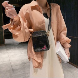 Women Personality Sequin Embroidered Butterfly Mobile Phone Storage Shoulder Crossbody Bag Women Personality Sequin Embroidered Butterfly Mobile Phone Storage Shoulder Crossbody Bag