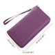 Women Zipper Credit Card Holder Genuine Leather Mobile Phone Storage Handbag Purse Wallet