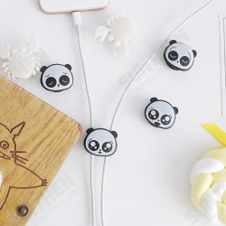 2Pcs Cute Mini Panda Pattern Multi-function Two-way Winding Desktop Tidy Management Cable Organizer Winder 2Pcs Cute Mini Panda Pattern Multi-function Two-way Winding Desktop Tidy Management Cable Organizer Winder