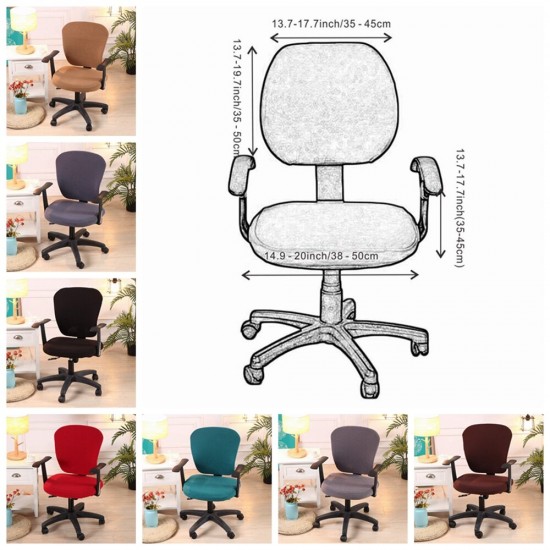 Office Computer Chair Cover Stretchable Rotate Swivel Chair Seat Covers