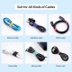 10/ 50Pcs 18cm Pure Strong Adhesive Wire Clip Holder Earphone USB Cable Cord Winder Wrap Cable Organizer Management Sticker