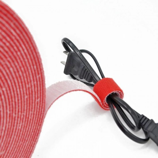2m Width * 20mm Length Pure DIY Strong Adhesive Cuttable Wire Clip Holder Earphone USB Cable Cord Winder Wrap Cable Organizer Management Sticker