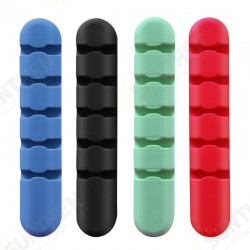 5-Channel Silicone Wire Clip Holder Earphone USB Cable Cord Winder Wrap Cable Organizer Management 5-Channel Silicone Wire Clip Holder Earphone USB Cable Cord Winder Wrap Cable Organizer Management