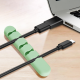 5-Channel Silicone Wire Clip Holder Earphone USB Cable Cord Winder Wrap Cable Organizer Management