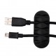 5-Channel TPR Sticky Earphone USB Cable Cord Winder Wrap Desktop Cable Organizer Wire Management Holder