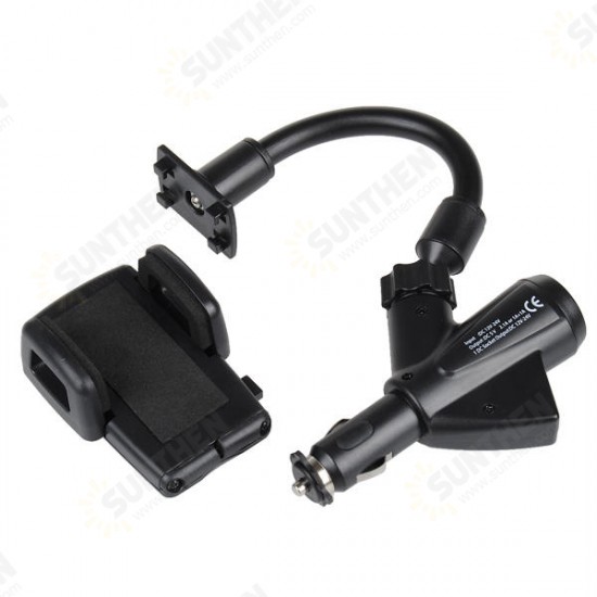 Dual USB Cigarette Lighter Car Charger For Mobile/GPS/PDA/MP3/MP4