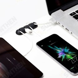 2Pcs 4 Channel 3M Glue TPU Desktop Tidy Management Cable Organizer Winder for iPhone X XS Huawei Xiaomi Mi9 S10 S10+ Data Cable and Mouse Headphone Wire Non-original 2Pcs 4 Channel 3M Glue TPU Desktop Tidy Management Cable Organizer Winder for iPhone X XS Huawei Xiaomi Mi9 S10 S10+ Data Cable and Mouse Headphone Wire Non-original