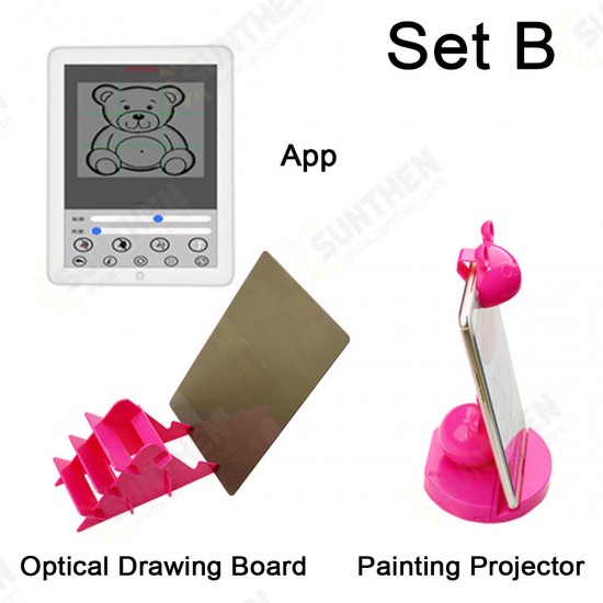 Kids Children Optical Drawing Tracing Board Sketch Drawing Mobile Projector Painting