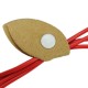 Leaf-type Bobbin Winder Soft Synthetic Leather Earphone Wire Cable Organizer