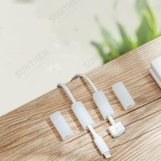 20Pcs Multifunctional Silicone Cable Winder Earphone Cable Organizer Wire Storage Charger Cable Holder Clips for Mouse Earphone USB Cable