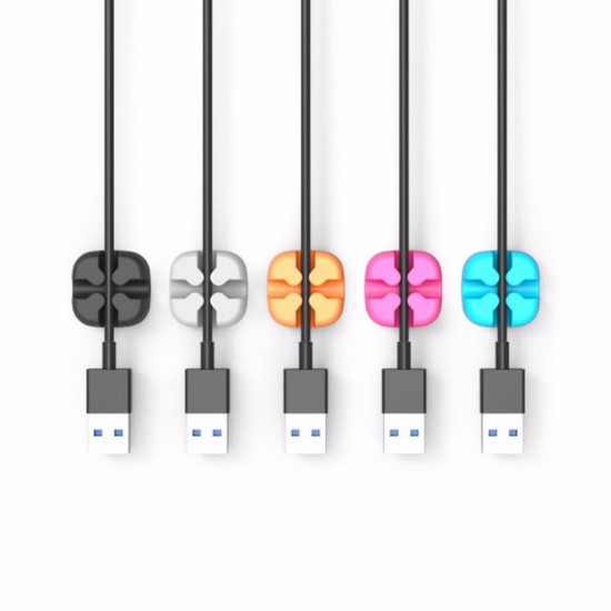 Crossed-Channel Earphone USB Cable Cord Winder Wrap Desktop Cable Organizer Wire Management Holder