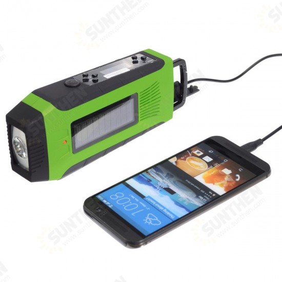 Outdoor Radio Dynamo Survival Solar Self Powered AM FM NOAA Weather Radio Phone Power Bank