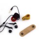 Soft Leather Snap Fastener Earphone Wire USB Cable Organizer Bobbin Winder