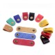 Soft Leather Snap Fastener Earphone Wire USB Cable Organizer Bobbin Winder