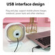 Summer Portable USB Power Desktop Fan 4-Blade Wide Area 360° Multi-Angle Natural Wind Low Noise Macbook Computer Cooler