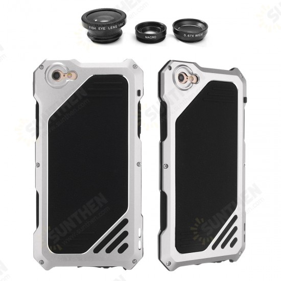 4 In 1 Waterproof Case Wide Angle Macro Fisheye Camera Lens For iPhone 6 / 6s Plus 5.5 Inches