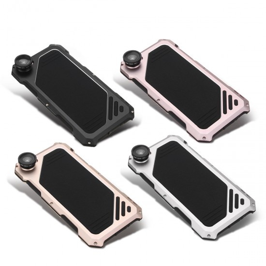 4 In 1 Waterproof Case Wide Angle Macro Fisheye Camera Lens For iPhone 6 / 6s Plus 5.5 Inches