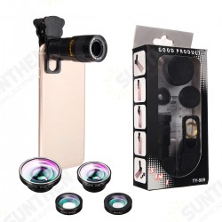 5 In 1 Fisheye Wide Angle Marco Telephoto Lens CPL Lens For Mobile Phone 5 In 1 Fisheye Wide Angle Marco Telephoto Lens CPL Lens For Mobile Phone