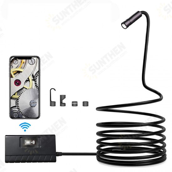 109-5 WIFI Borescope 11.5MM 1944P HD Auto Focus Inspection Camera 6LED Adjustable IP68 2600mAh Lens Camera Flexible Hard Line 1/5/10M