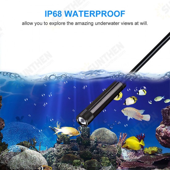 109-5 WIFI Borescope 11.5MM 1944P HD Auto Focus Inspection Camera 6LED Adjustable IP68 2600mAh Lens Camera Flexible Hard Line 1/5/10M