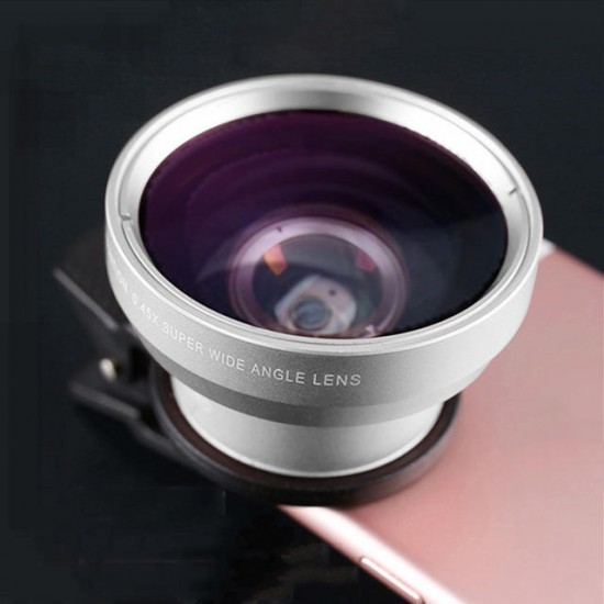 2 in 1 37mm 0.45X UV Super wide angle + Macro Phone lens for ipad Mobile Phone Tablet