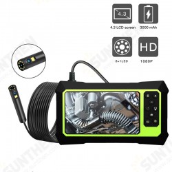 8MM Borescope Dual Lens 1080P HD Industrial Inspection Camera 8 Adjustable LED IP67 Waterproof 3000mAh TF Card Hard Cable 2/5M with 4.3inch LCD Screen 8MM Borescope Dual Lens 1080P HD Industrial Inspection Camera 8 Adjustable LED IP67 Waterproof 3000mAh TF Card Hard Cable 2/5M with 4.3inch LCD Screen