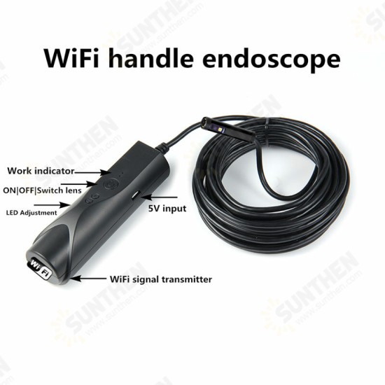 8.mm Inspection Camera 8LED Dual Lens Adjustable Flexible IP67 Waterproof Wifi Inspection Camera for Android Phone PC