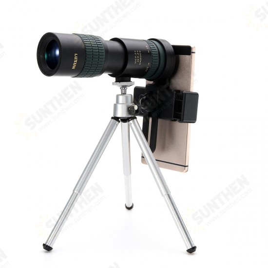 Universal 8-24X Zoom Monocular Telescope Camera Lens+Phone Clip+Tripod for Smartphones