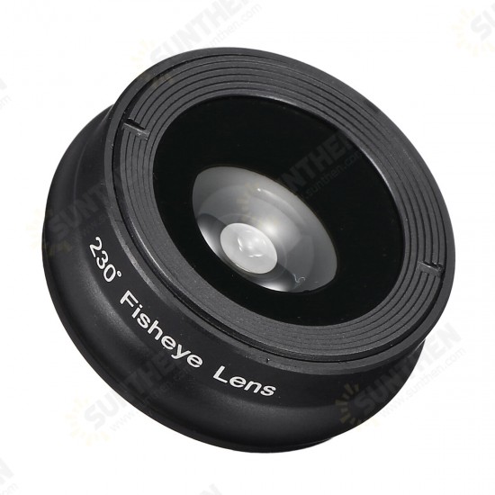 3-IN-1 230 Degree Fisheye Lens + 0.36X Wide Angle Lens + 15X Macro Lens Phone Camera for iPhone 12 13 all smartphone