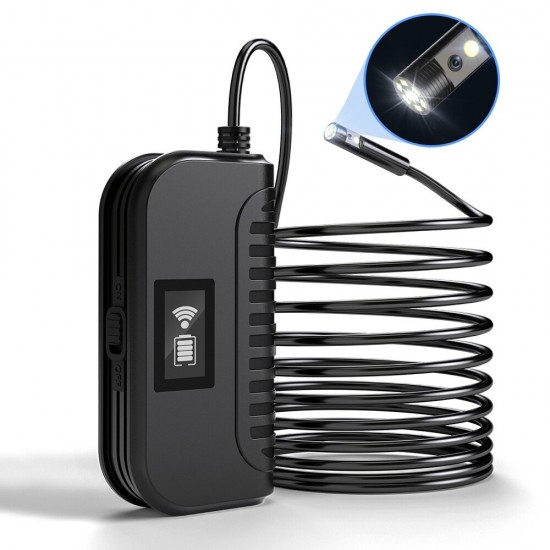109-4 1080P Camera 6 LED 8mm Double Lens Wifi Borescope 1700mAh HD Industrial IP67 Waterproof with 1/5/10M Cable for Phone PC Tablet