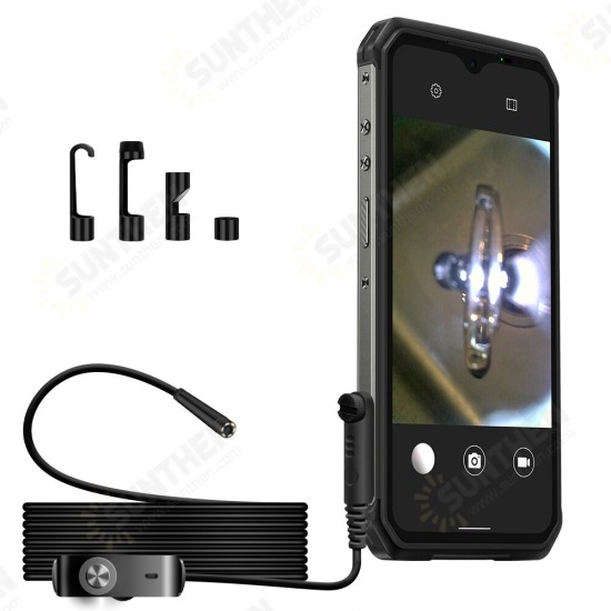 Armor 9/9E 3 in 1 Borescope IP67 Waterproof 2M 5.5MM 6 LED Lights Adjustable Brightness Inspection Camera