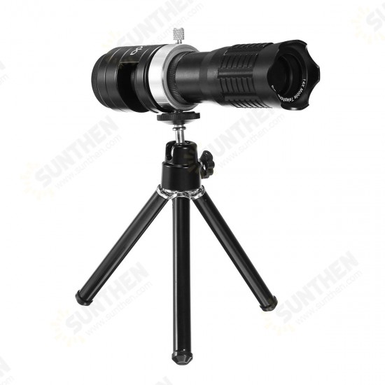 Universal 14X Zoom Wide Angle Camera Mobile Lens Telescope Phone Clip+Tripod Holder for Smartphone