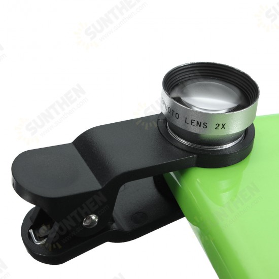 Universal 5 In1 Clip Camera Kit Telephone Lens CPL Fisheye 0.67X Wide Angle 2.0X Telephoto Macro