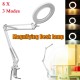 8X Illuminated Magnifier USB 3 Colors LED Magnifying Glass for Soldering Iron Repair/Table Lamp/Skincare Beauty Tool