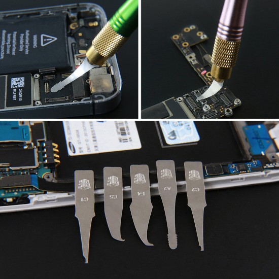 27 in 1 Mobile Phone CPU Disassemble Maintenance Knife for iPhone NAND CHIP IC Remove Glue Rework Blade