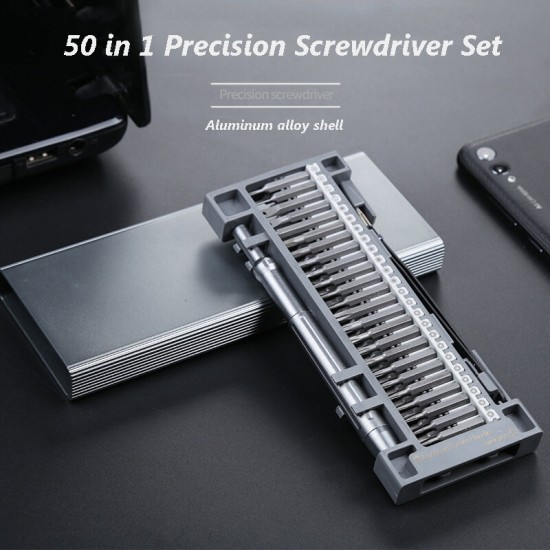50 In 1 Screwdriver Set Screwdriver Bits Hand Tools Aluminium S2 Steel Repair Tools Multifunction Repair Tools For Mobile Phone
