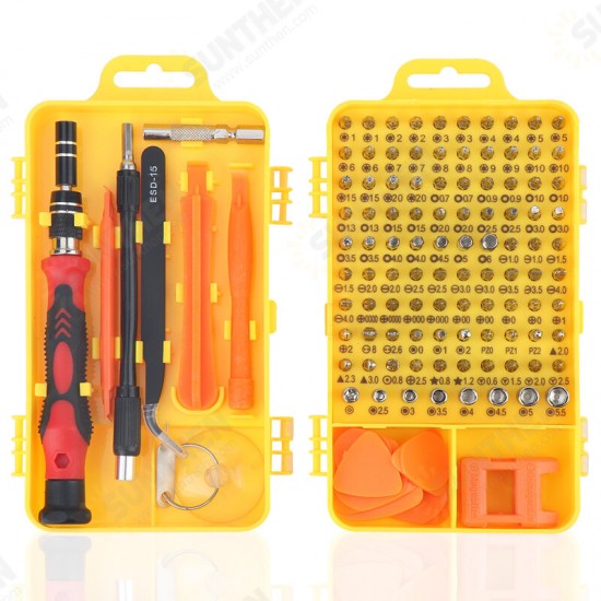 9804 115-IN-1 Multifunctional Professional Precision Screwdriver Set for Electronics Mobile Phone Notebook Watch Disassemble Repair Tools Practical Portable Widely Used