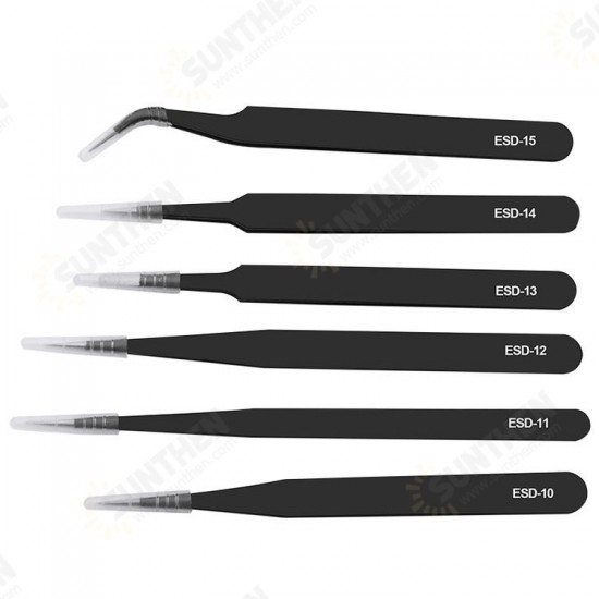 ESD10-15 Anti-static Stainless Steel Tweezer Set for Smartphone Tools & Accessories Repair Tool