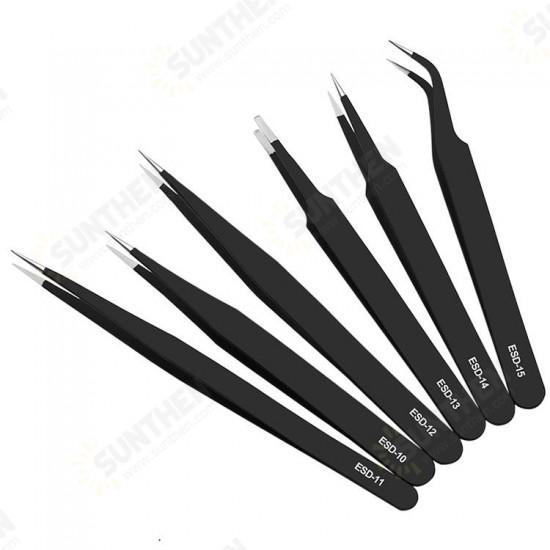 ESD10-15 Anti-static Stainless Steel Tweezer Set for Smartphone Tools & Accessories Repair Tool