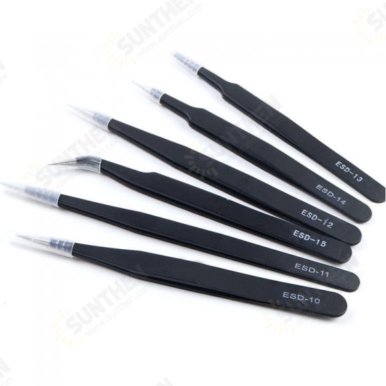 ESD10-15 Anti-static Stainless Steel Tweezer Set for Smartphone Tools & Accessories Repair Tool