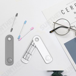 Double-Headed Recyclable Silicone Cotton Swab Cleaning Stick with Portable PP Storage Box Double-Headed Recyclable Silicone Cotton Swab Cleaning Stick with Portable PP Storage Box