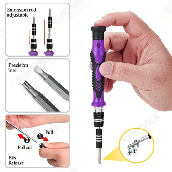 115 in 1 Precision Screwdriver Set with Tweezer Magnetic Bits Kits Watch Mobile Phone Electronics Repairing Tools for iPhone Huawei Tablet