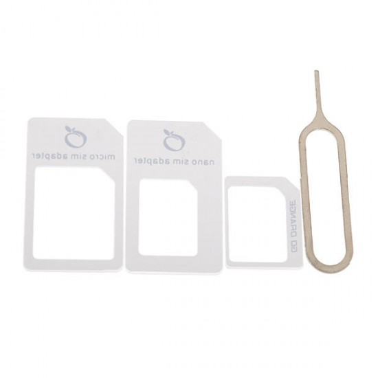 Micro+Standard+Nano Sim Card Adapters+Eject Pin Key For Smartphone