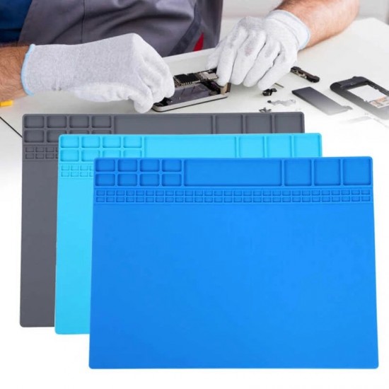 W-220 Workbench Repair Mat Magnetic Silicone Heat-Resistant Computer Mobile Phone Solder Station Pad