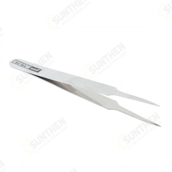 TS-14 110mm Blunt Tip Stainless Steel Tweezer Forcep-Silver