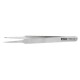 TS-14 110mm Blunt Tip Stainless Steel Tweezer Forcep-Silver