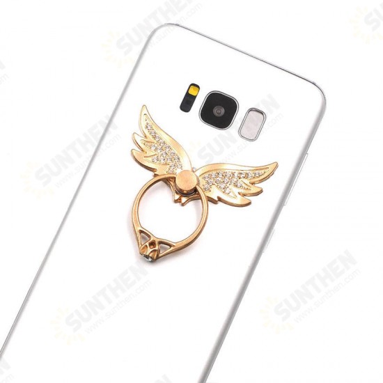 Bling Bling Wing 360 Degree Rotation Finger Ring Holder Desktop Kickstand for iPhone